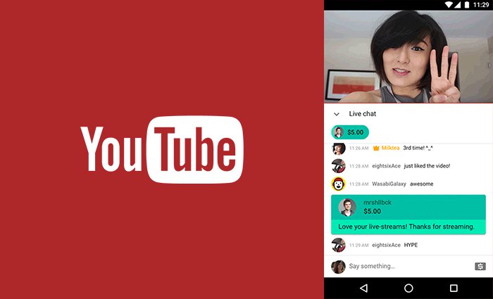 Youtube เปิดตัว Super Chat ฟีเจอร์จ่ายเงินไปยังผู้จัดโดยตรง